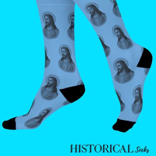 Jesus Socks Blue