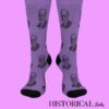 Unisex socks in purple with Freud prints