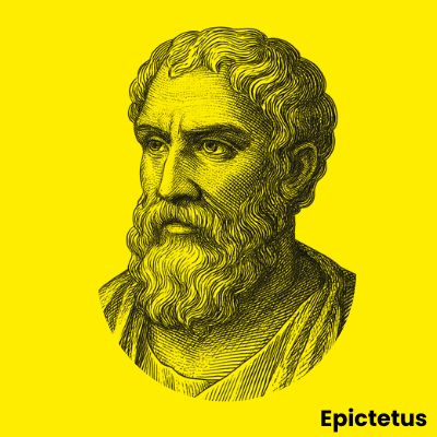 Engraved portrait of Epictetus for historical socks collection